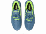 Asics Gel Resolución 9 Zapatillas Azul Acero Verde Peligro - Image 6