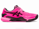 Asics Gel Resolución 9 Zapatillas Rosa Intenso Negro para Tenis