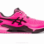Asics Gel Resolución 9 Zapatillas Rosa Intenso Negro para Tenis