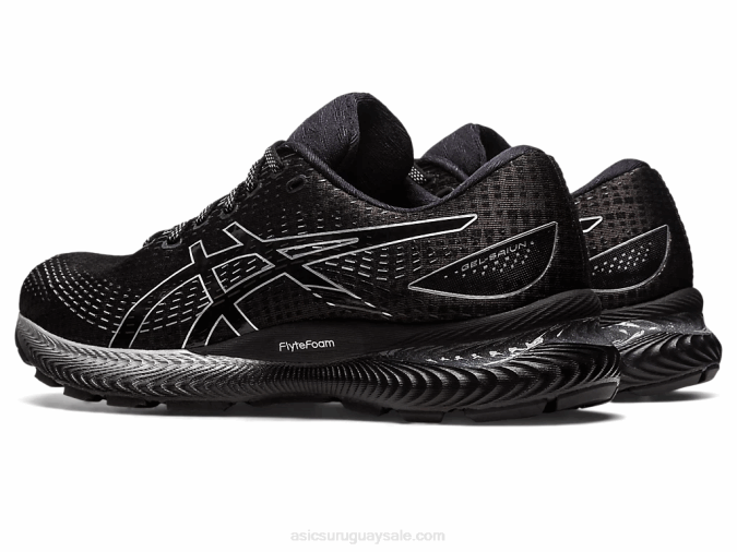 Asics Gel Saiun 2LVJ509 Zapatillas Negro Plata Rápidas y Confortables - Image 3