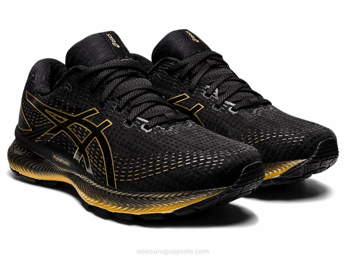 Asics Gel Saiun Zapatillas Negro Oro Puro para Correr - Image 2