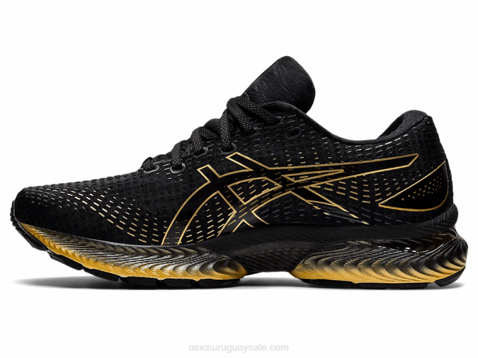 Asics Gel Saiun Zapatillas Negro Oro Puro para Correr - Image 4