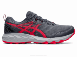 Asics Gel Sonoma 6 Zapatillas Gris y Rojo Eléctrico