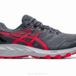 Asics Gel Sonoma 6 Zapatillas Gris y Rojo Eléctrico