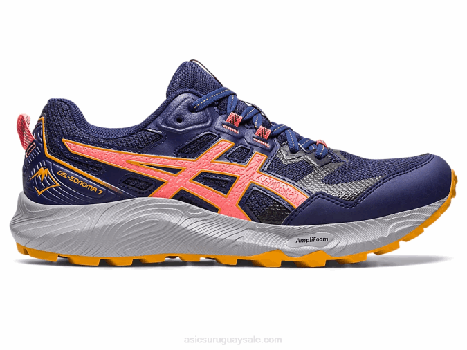 Asics Gel Sonoma 7 Zapatillas Azul Índigo Papaya Deportivas Comodas - Image 1