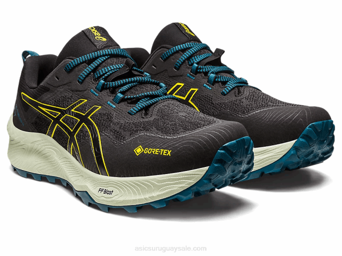 Asics Gel Trabuco 11 GTX Zapatillas de Trail Negro Amarillo Dorado - Image 2