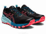 Asics Gel Trabuco 9 Zapatillas Negro Coral Ardiente Aventura - Image 2