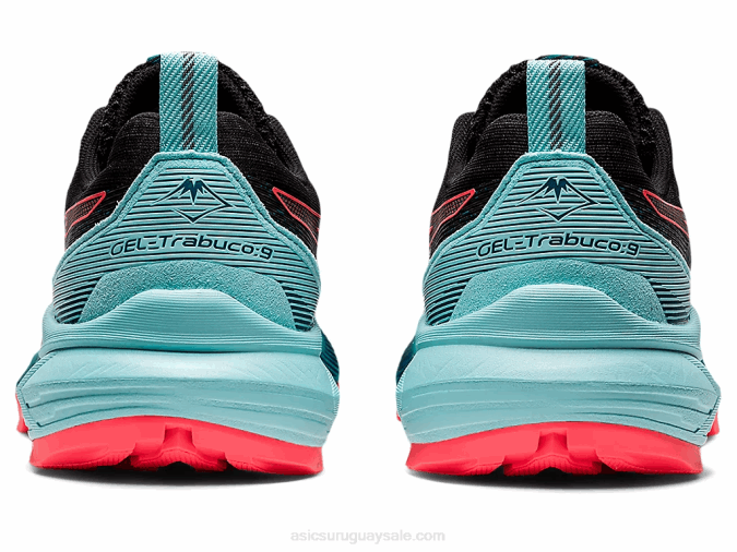 Asics Gel Trabuco 9 Zapatillas Negro Coral Ardiente Aventura - Image 5