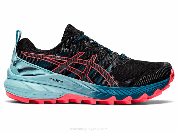Asics Gel Trabuco 9 Zapatillas Negro Coral Ardiente Aventura - Image 1