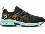 Asics Gel Venture 7 Zapatillas Anchas Negro Naranja Estilo Aventura