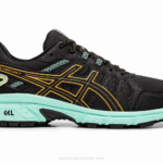 Asics Gel Venture 7 Zapatillas Anchas Negro Naranja Estilo Aventura