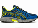 Asics gel-venture 7 zapatillas escolares negro amarillo seguridad