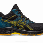 Asics gel-venture 9 mt zapatillas negras amarillas doradas