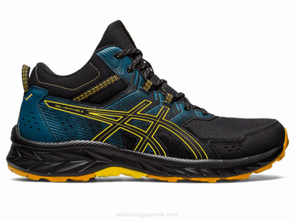 Asics gel-venture 9 mt zapatillas negras amarillas doradas
