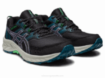 Asics Gel Venture 9 Zapatillas Anchas Negro Violeta para Aventura - Image 2