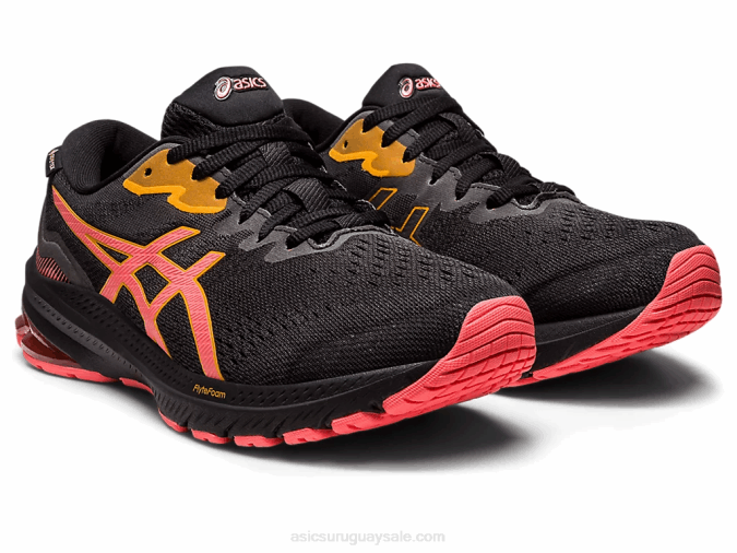 Asics gt-1000 11 gtx negro papaya zapatillas running confort y estilo - Image 2