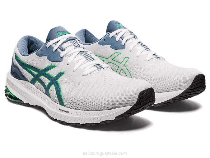 Asics gt-1000 11 Zapatillas Blanco Azul Acero Rendimiento Deportivo - Image 2