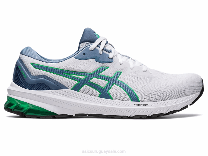 Asics gt-1000 11 Zapatillas Blanco Azul Acero Rendimiento Deportivo - Image 1