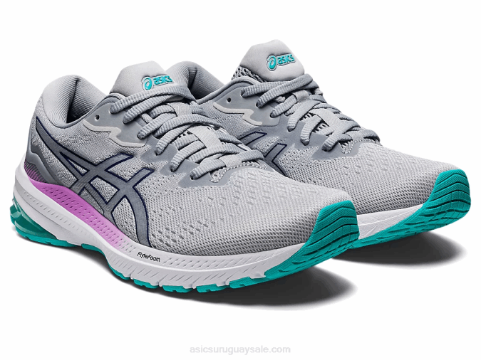 Asics gt-1000 11 Zapatillas Gris Glaciar Azul Marino Rendimiento Cómodo - Image 2