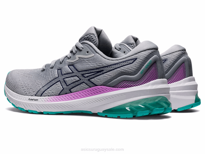 Asics gt-1000 11 Zapatillas Gris Glaciar Azul Marino Rendimiento Cómodo - Image 3
