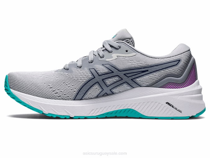 Asics gt-1000 11 Zapatillas Gris Glaciar Azul Marino Rendimiento Cómodo - Image 4