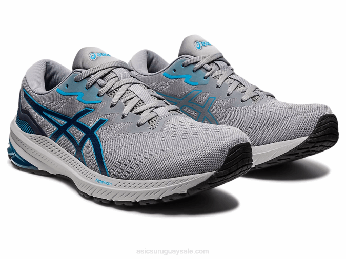 Asics gt-1000 11 Zapatillas Gris Piedmont Azul Índigo Confort y Estilo - Image 2