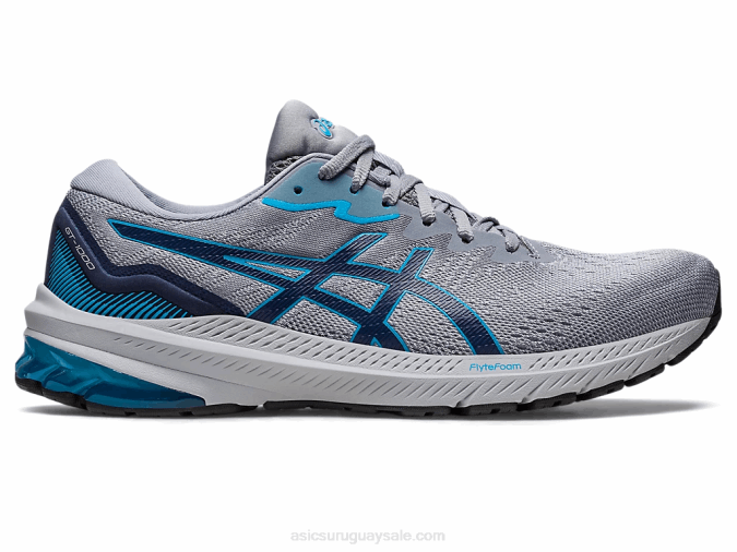 Asics gt-1000 11 Zapatillas Gris Piedmont Azul Índigo Confort y Estilo - Image 1