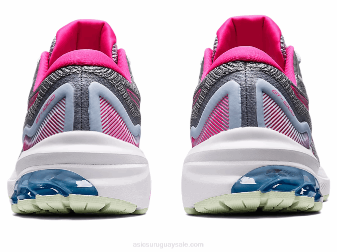 Asics gt-1000 11 zapatillas gris piedmont rosa glo cómodas y ligeras - Image 4