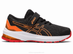 Asics gt-1000 11 zapatillas preescolar gris rojo fuego
