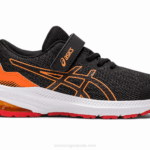 Asics gt-1000 11 zapatillas preescolar gris rojo fuego