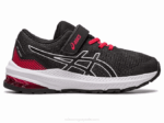 Asics gt-1000 11 zapatillas preescolar negro rojo eléctrico