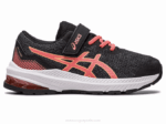 Asics gt-1000 11 zapatillas preescolar negro y papaya