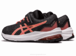 Asics gt-1000 11 zapatillas preescolar negro y papaya - Image 3