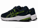 Asics gt-1000 11 zapatillas preescolares azul francés verde peligro - Image 3