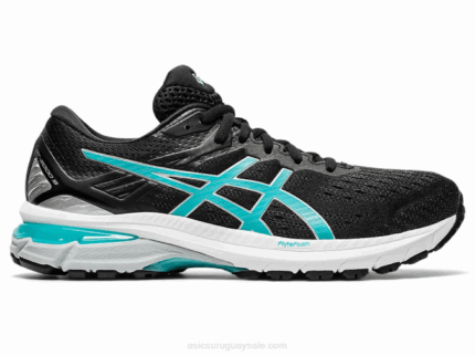 Asics gt-2000 9 Zapatillas Negras y Cian Tecnológicas