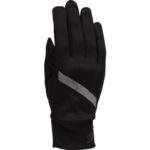 Asics guantes de espectáculo ligero rendimiento negro para atletas