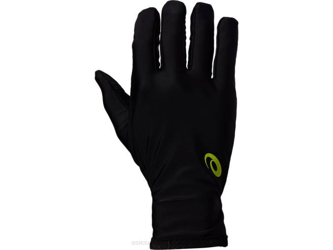 Asics guantes unisex para correr negros y limas de alto rendimiento - Image 1