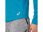 Asics Henley Larga Perforada Hombre Azul Turquesa - Image 2