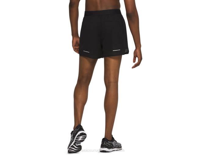 Asics hombre ventilación 2 en 1 shorts 5 pulgadas negro rendimiento - Image 2
