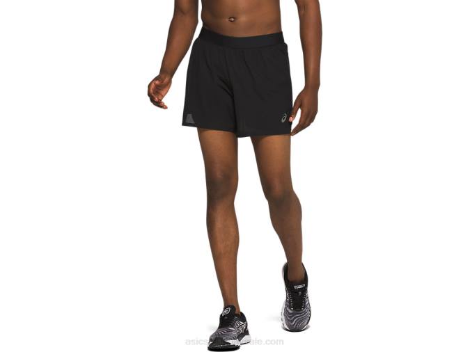 Asics hombre ventilación 2 en 1 shorts 5 pulgadas negro rendimiento - Image 1