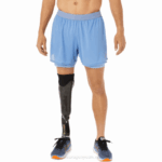 Asics Hombres Corto 2n1 5in Azul Armonía Bienaventuranza