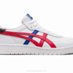 Asics Japón clásico zapatillas blancas y rojas