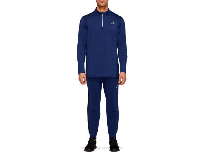 Asics jogger termopolis hombre azul jaspeado y negro comodidad y estilo - Image 3