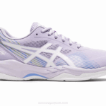 Asics juego de gel 8 murasaki blanco rendimiento y comodidad