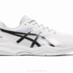 Asics juego de gel 8 zapatillas blanco y negro