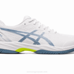 Asics juego de gel 9 estilo blanco azul acero