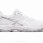 Asics juego de gel blanco plata estilo y confort