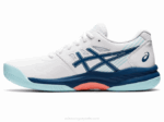 Asics juego de gel blanco y azul claro estilo y confort - Image 4