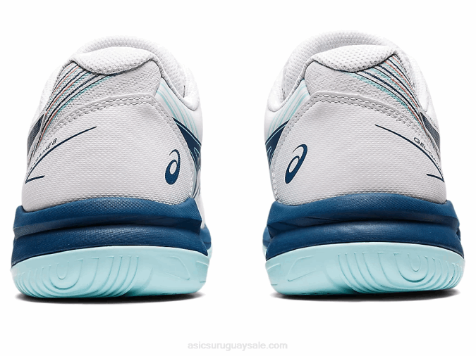 Asics juego de gel blanco y azul claro estilo y confort - Image 5