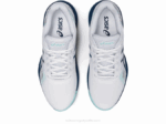 Asics juego de gel blanco y azul claro estilo y confort - Image 6